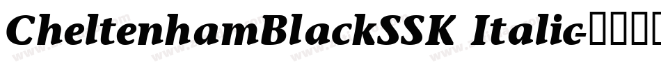 CheltenhamBlackSSK Italic字体转换